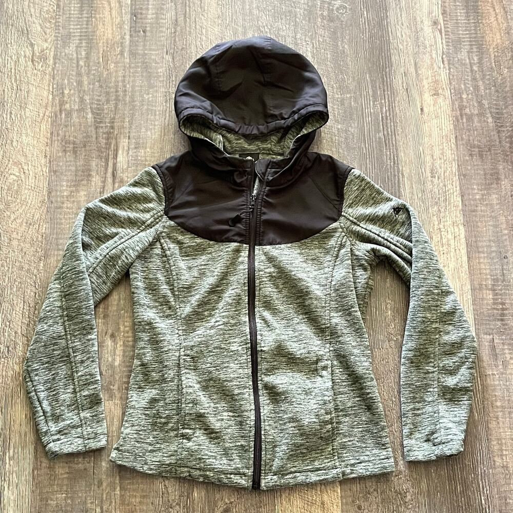 SNOZU Women’s Hooded Jacket Small Olive Gray Full Zip Lightweight
